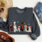 Christmas Dogs, Dalmation, Frenchie, Dog Lovers, Santa, Pet Sweatshirt