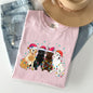 Christmas Dogs, Puppies, Dog Lovers, Santa, Winter, Snow, Xmas Tshirt Comfort Colors T-Shirt