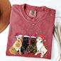 Christmas Dogs, Puppies, Dog Lovers, Santa, Winter, Snow, Xmas Tshirt Comfort Colors T-Shirt