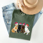 Christmas Dogs, Puppies, Dog Lovers, Santa, Winter, Snow, Xmas Tshirt Comfort Colors T-Shirt