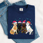 Christmas Dogs, Puppies, Dog Lovers, Santa, Winter, Snow, Xmas Tshirt Comfort Colors T-Shirt