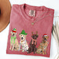 Christmas Dogs, Retriever, Labrador, Santa, Cute Tshirt Comfort Colors T-Shirt