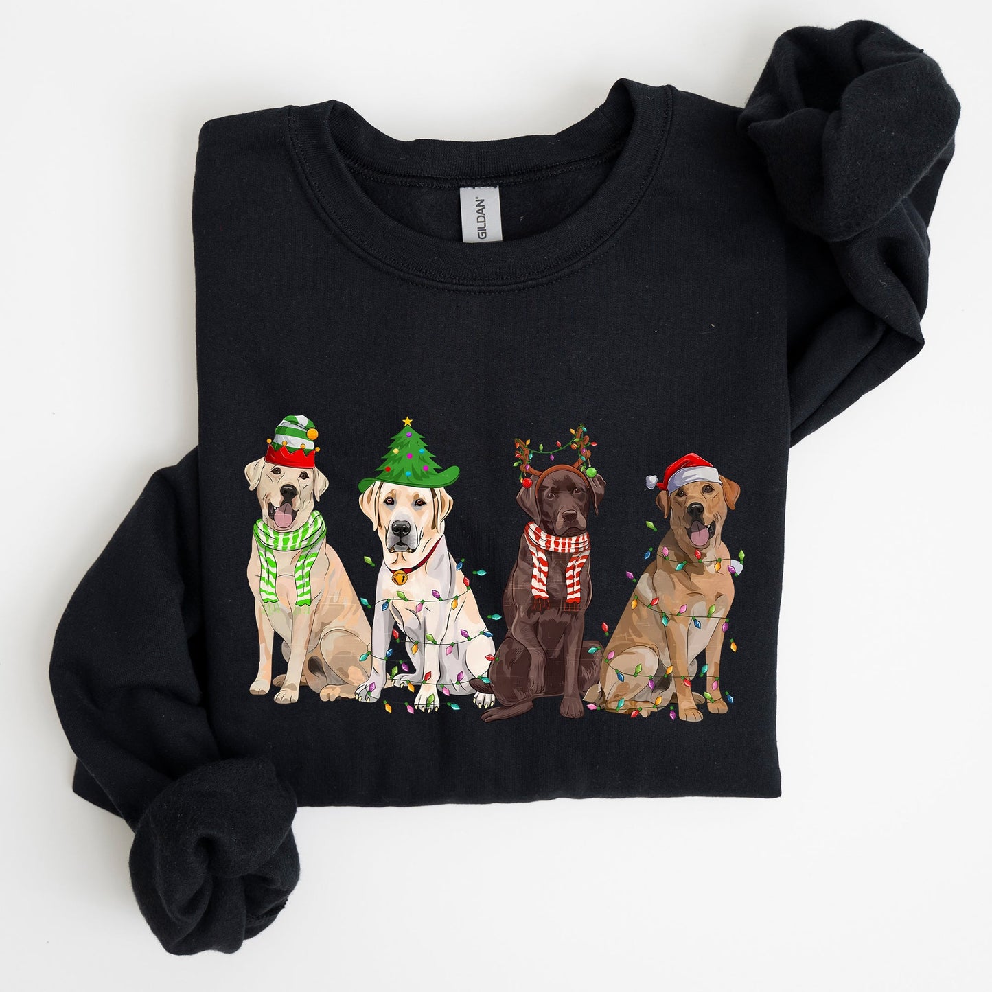 Christmas Dogs, Retriever, Labrador, Santa, Cute Sweatshirt