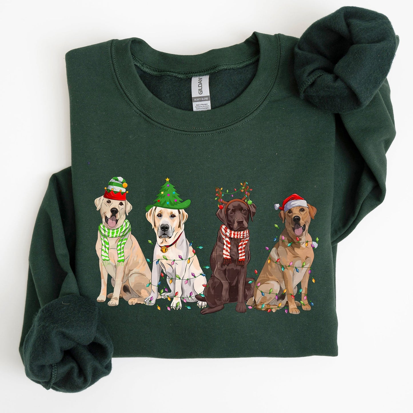 Christmas Dogs, Retriever, Labrador, Santa, Cute Sweatshirt