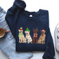 Christmas Dogs, Retriever, Labrador, Santa, Cute Sweatshirt