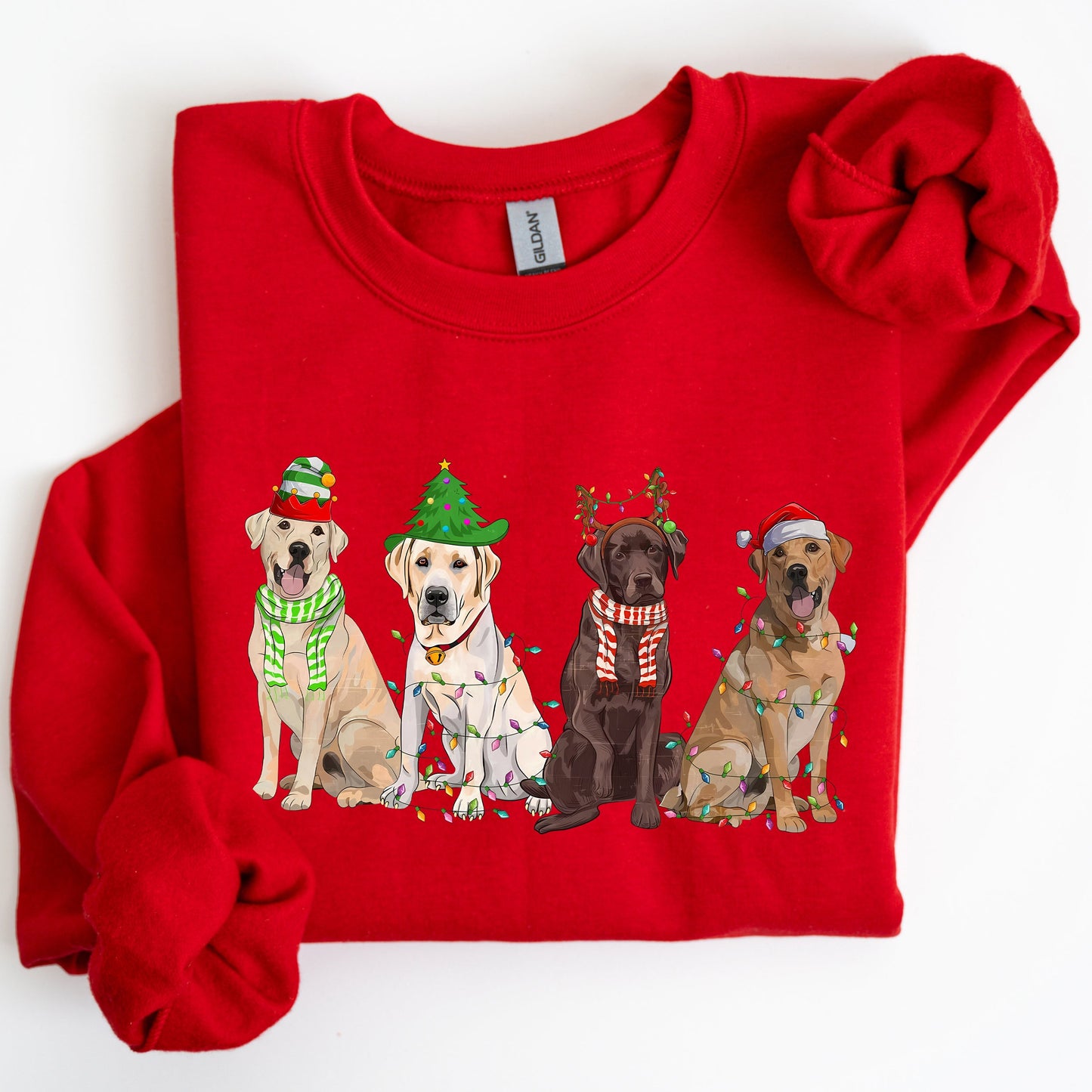 Christmas Dogs, Retriever, Labrador, Santa, Cute Sweatshirt