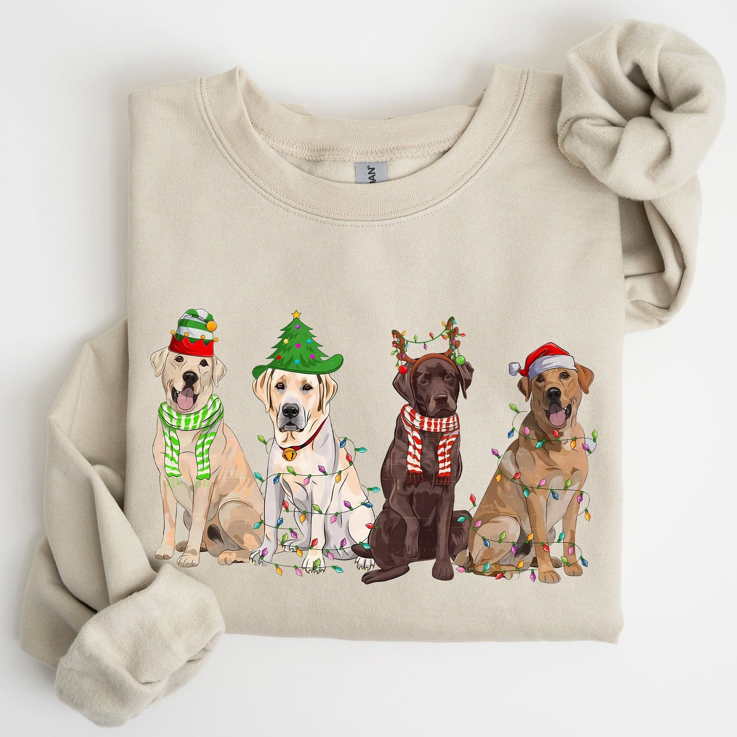 Christmas Dogs, Retriever, Labrador, Santa, Cute Sweatshirt