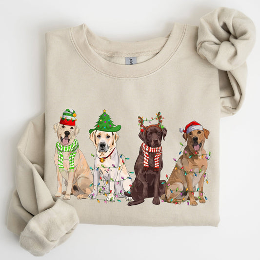 Christmas Dogs, Retriever, Labrador, Santa, Cute Sweatshirt