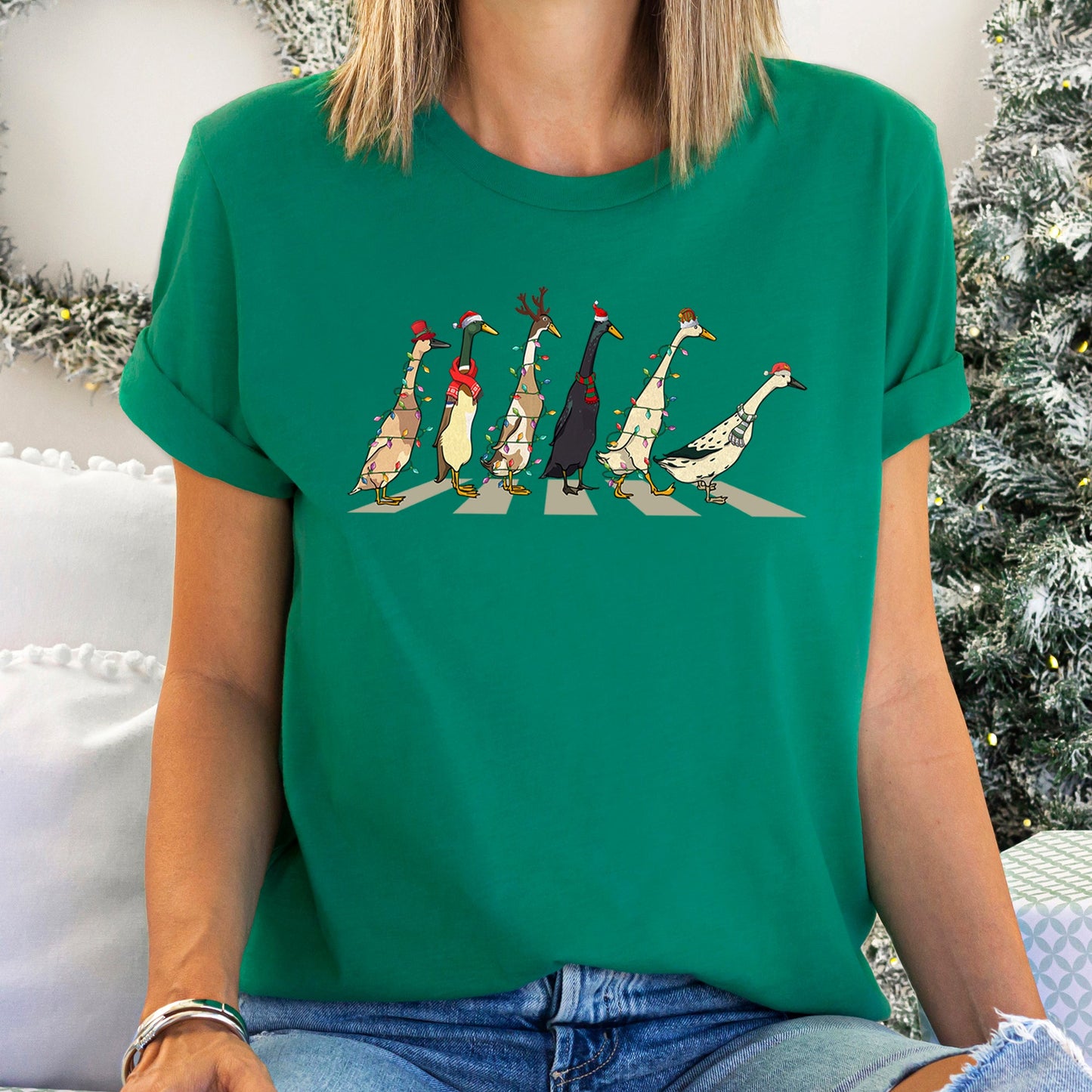 Christmas Ducks, Duck Lovers, Santa, Farm Life Super Soft Tees