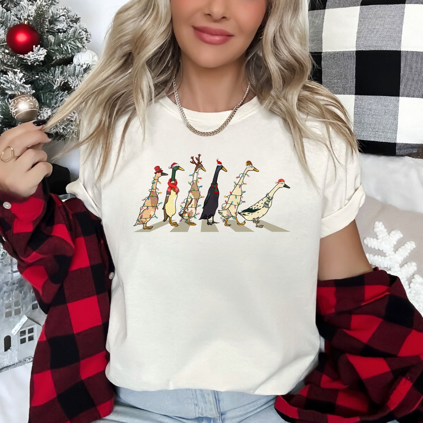 Christmas Ducks, Duck Lovers, Santa, Farm Life Super Soft Tees
