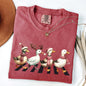 Christmas Ducks, Farm Animals, Crossing Road, Santa, Winter, Snow, Xmas Tshirt Comfort Colors T-Shirt
