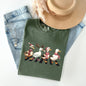 Christmas Ducks, Farm Animals, Crossing Road, Santa, Winter, Snow, Xmas Tshirt Comfort Colors T-Shirt
