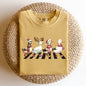 Christmas Ducks, Farm Animals, Crossing Road, Santa, Winter, Snow, Xmas Tshirt Comfort Colors T-Shirt