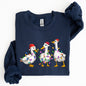 Christmas Ducks, Farm Animals, Santa, Winter, Snow, Xmas Sweatshirt