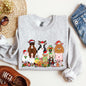 Christmas Farm Animals, Farm Life, Cow, Sheep, Horse, Chicken, Cat, Dog Sweatshirt