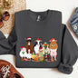 Christmas Farm Animals, Farm Life, Cow, Sheep, Horse, Chicken, Cat, Dog Sweatshirt