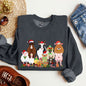 Christmas Farm Animals, Farm Life, Cow, Sheep, Horse, Chicken, Cat, Dog Sweatshirt