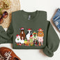 Christmas Farm Animals, Farm Life, Cow, Sheep, Horse, Chicken, Cat, Dog Sweatshirt