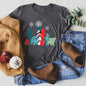 Christmas Folk Art, Polar Bear, Snowflakes, Nordic Super Soft Tees