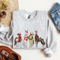 Christmas Horses, Horse Lovers, Santa Sweatshirt