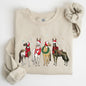 Christmas Horses, Horse Lovers, Santa, Winter, Snow, Xmas Sweatshirt