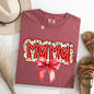 Christmas Mama, Ribbon, Bows, Classic, Retro, Santa Tshirt Comfort Colors T-Shirt