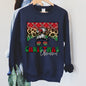 Christmas Obsessed Leopard Print Sweatshirt
