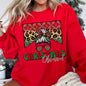 Christmas Obsessed Leopard Print Sweatshirt