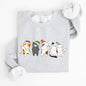 Christmas Party Cats, Santa, Cute, Cat Lover Sweatshirt