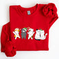 Christmas Party Cats, Santa, Cute, Cat Lover Sweatshirt