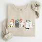 Christmas Party Cats, Santa, Cute, Cat Lover Sweatshirt