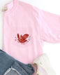 Christmas Red Bird, Pocket, Folk Art, Santa, Winter, Snow, Xmas, Flowers, Floral Pocket Tee Comfort Colors T-Shirt
