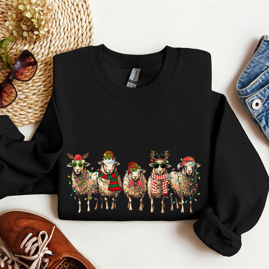 Christmas Sheep, Sheep Lovers, Santa, Farm Life Sweatshirt