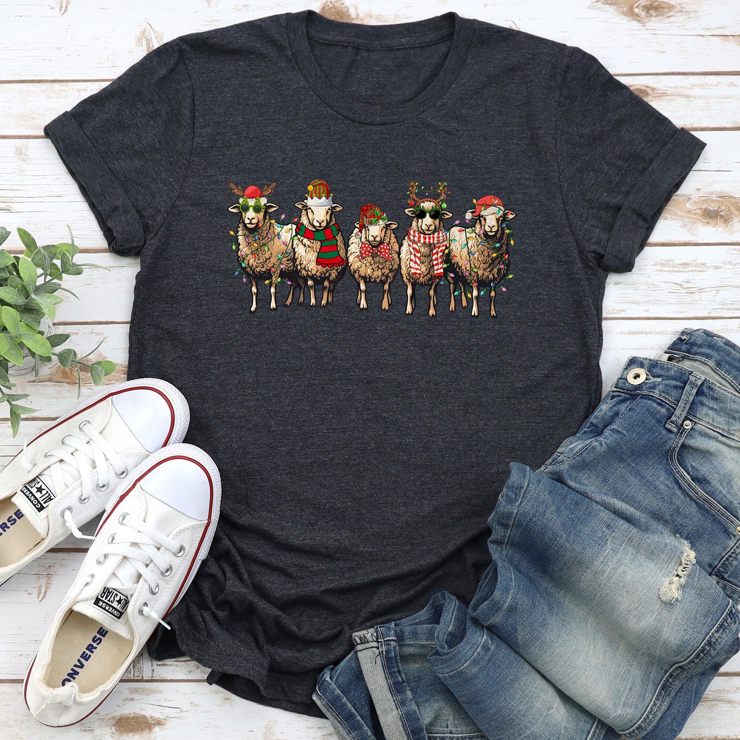 Christmas Sheep, Sheep Lovers, Santa, Farm Life Super Soft Tees