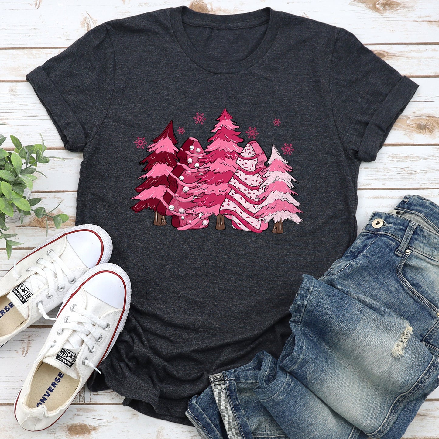 Christmas Snack Trees, Pink, Little Debbie Super Soft Tees