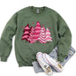 Christmas Snack Trees Pink, Little Debbie Sweatshirt