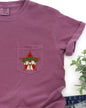 Christmas Star, Pocket, Pine Cones, Ribbon, Winter, Snow, Country, Santa, Xmas Pocket Tee Comfort Colors T-Shirt