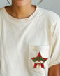 Christmas Star, Pocket, Pine Cones, Ribbon, Winter, Snow, Country, Santa, Xmas Pocket Tee Comfort Colors T-Shirt