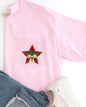 Christmas Star, Pocket, Pine Cones, Ribbon, Winter, Snow, Country, Santa, Xmas Pocket Tee Comfort Colors T-Shirt