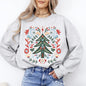 Christmas Tree Folk Art, Scandinavian, Classic, Santa, Floral Sweatshirt