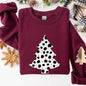 Christmas Tree, Dalmatian, Animal Print, Winter, Xmas, Santa Sweatshirt