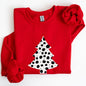 Christmas Tree, Dalmatian, Animal Print, Winter, Xmas, Santa Sweatshirt
