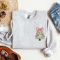 Christmas Tree, Pocket, Floral Coquette, Ribbons, Xmas Sweatshirt