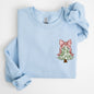 Christmas Tree, Pocket, Floral Coquette, Ribbons, Xmas Sweatshirt