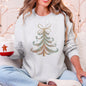 Christmas Tree, Vintage Elegant, Ribbon, Bows, Santa Sweatshirt
