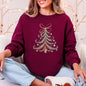 Christmas Tree, Vintage Elegant, Ribbon, Bows, Santa Sweatshirt