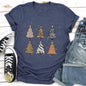 Christmas Trees, Animal Print, Leopard, Zebra, Tiger, Retro Super Soft Tshirt