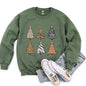Christmas Trees Animal Print Sweatshirt