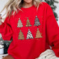 Christmas Trees Animal Print Sweatshirt