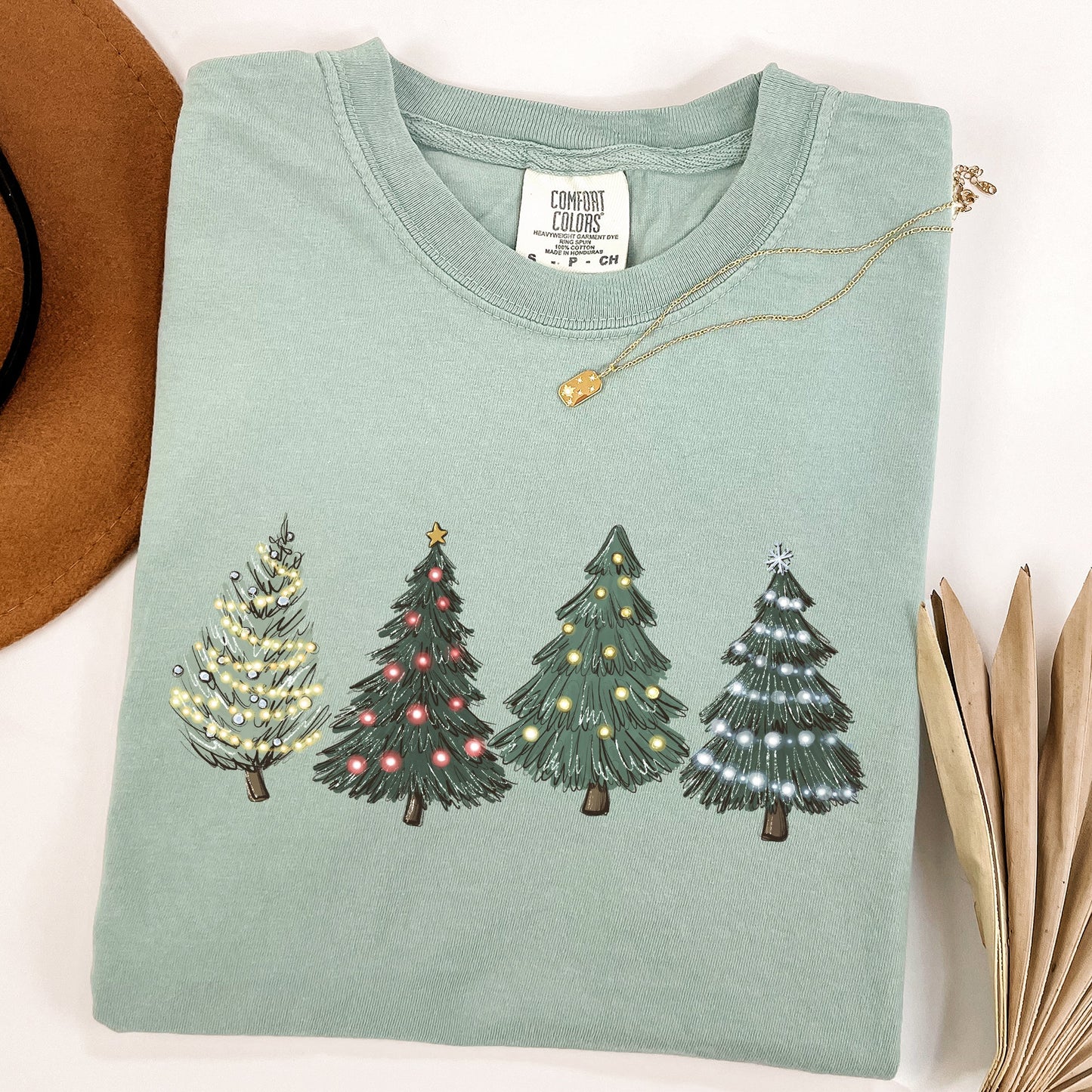 Christmas Trees, Winter, Snow, Santa Tshirt Comfort Colors T-Shirt